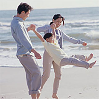 Photo of family on a beach
